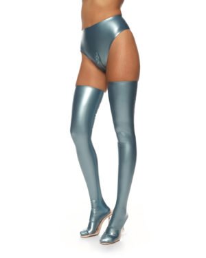 Stockings Stella latex Metallic Blue