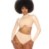 latex handmade Top Ivory  back zipper front tank