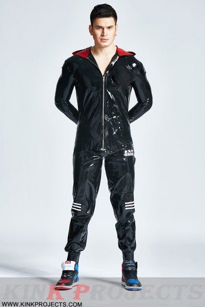 eurocat latex Male Hooded Windbreaker Jacket