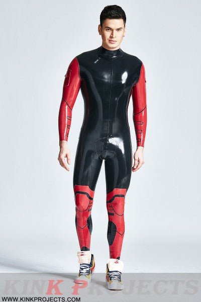 eurocat latex Male 'Defender' Back Zipper Catsuit