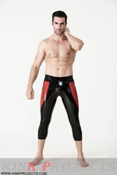 eurocat latex Male 'Heartening' Three-Quarter Zipperless Leggings