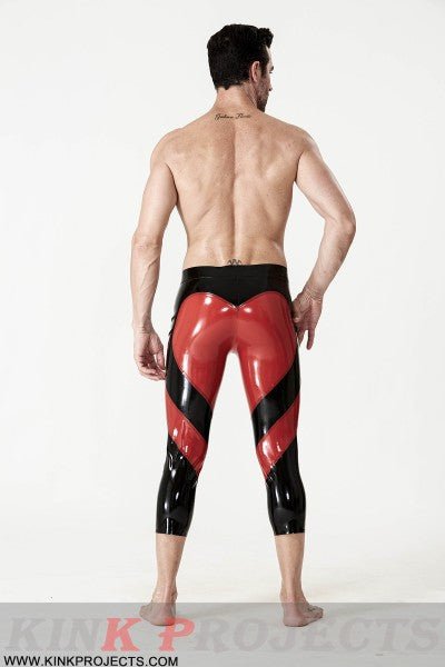 eurocat latex Male 'Heartening' Three-Quarter Zipperless Leggings