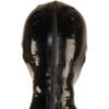 Latex Hood Open Mesh Eyes Exposed Mouth and Chin Back Zipper Rubber Mask 0.4mm