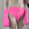 male fetihs latex gloves Short, Stretchy and Body Safe rubber Gloves chlorined 0.4mm