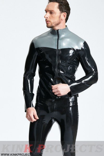 eurocat latex Male Front Zipper Casual Jacket